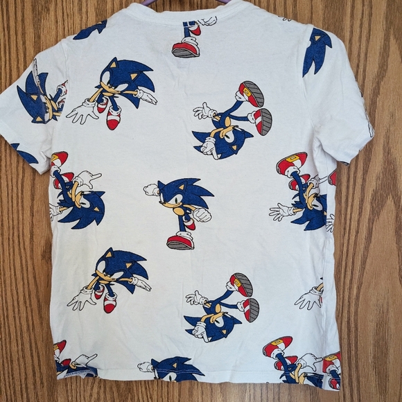 SONIC THE HEDGEHOG Youth Size Large (10-12) White T-Shirt - Picture 2 of 4